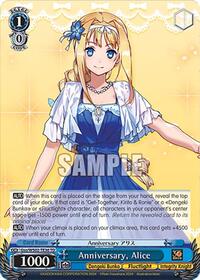 Alice TrialDeck waifu card — Weiss Schwarz