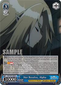 Alpha R waifu card — Weiss Schwarz