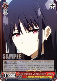 Claire Kagenou (RRR) RRR waifu card — Weiss Schwarz