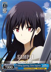 Claire Kagenou TrialDeck waifu card — Weiss Schwarz