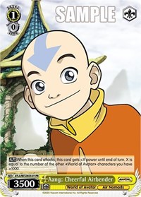 Aang: Cheerful Airbender Promo waifu card — Weiss Schwarz