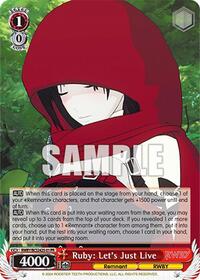Ruby: Let's Just Live Promo waifu card — Weiss Schwarz