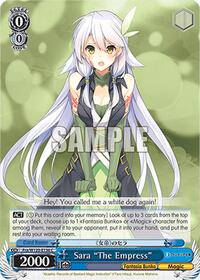 Sara "The Empress" C waifu card — Weiss Schwarz