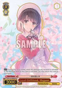 Megumi (PR+) Promo+ waifu card — Weiss Schwarz