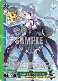 "Summoner" Teletha (PR) Promo waifu card — Weiss Schwarz