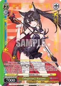 "Magician" Kurumi (PR) (Foil) Promo waifu card — Weiss Schwarz