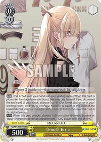 "Fool" Erna RR waifu card — Weiss Schwarz