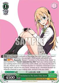 Karen (SR) SR waifu card — Weiss Schwarz