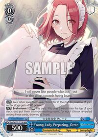 Grete TrialDeck waifu card — Weiss Schwarz