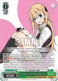 Karen U waifu card — Weiss Schwarz