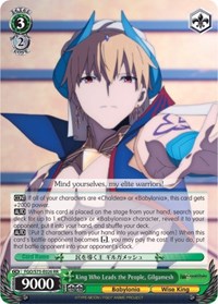 Gilgamesh RR waifu card — Weiss Schwarz