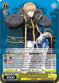 Gawain R waifu card — Weiss Schwarz