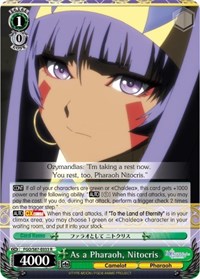 Nitocris R waifu card — Weiss Schwarz