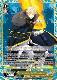 Gawain RoundTableRare waifu card — Weiss Schwarz