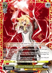 Mordred RoundTableRare waifu card — Weiss Schwarz