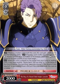 Lancelot SR waifu card — Weiss Schwarz