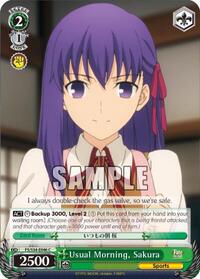 Sakura C waifu card — Weiss Schwarz