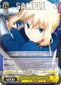Saber R waifu card — Weiss Schwarz