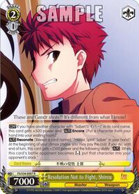 Shirou R waifu card — Weiss Schwarz
