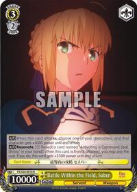 Saber R waifu card — Weiss Schwarz