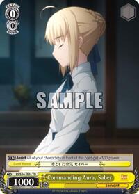 Saber TrialDeck waifu card — Weiss Schwarz