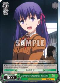 Sakura U waifu card — Weiss Schwarz