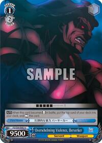 Berserker U waifu card — Weiss Schwarz