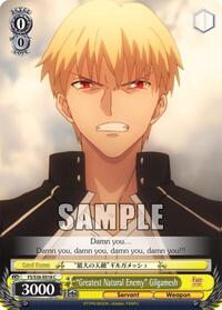 "Greatest Natural Enemy" Gilgamesh C waifu card — Weiss Schwarz