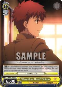 "Dauntless Heart" Shirou C waifu card — Weiss Schwarz