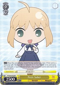 Petit Saber Promo waifu card — Weiss Schwarz