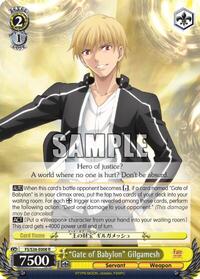 "Gate of Babylon" Gilgamesh R waifu card — Weiss Schwarz