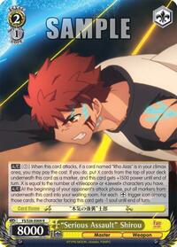 "Serious Assault" Shirou R waifu card — Weiss Schwarz