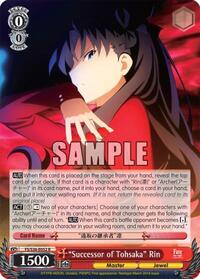 "Successor of Tohsaka" Rin R waifu card — Weiss Schwarz