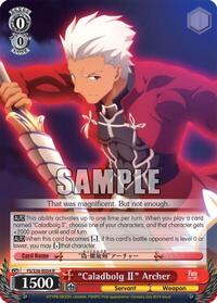 "Caladbolg II" Archer R waifu card — Weiss Schwarz