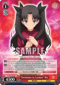 "Invitation to London" Rin RR waifu card — Weiss Schwarz
