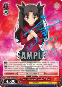 "Invitation to London" Rin SR waifu card — Weiss Schwarz