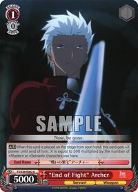"End of Fight" Archer U waifu card — Weiss Schwarz