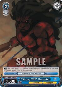 "Strong Will" Berserker U waifu card — Weiss Schwarz