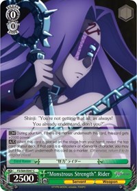 "Monstrous Strength" Rider C waifu card — Weiss Schwarz