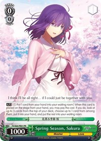 Sakura Promo waifu card — Weiss Schwarz