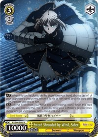 Saber R waifu card — Weiss Schwarz