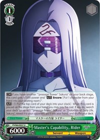 Rider U waifu card — Weiss Schwarz