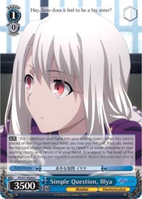 Illya C waifu card — Weiss Schwarz