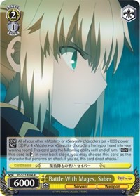 Saber R waifu card — Weiss Schwarz