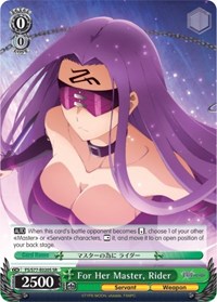 Rider SR waifu card — Weiss Schwarz