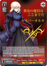 Saber Alter SR waifu card — Weiss Schwarz