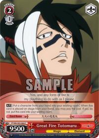 Great Fire Totomaru C waifu card — Weiss Schwarz