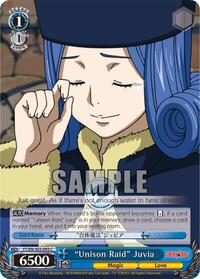 "Unison Raid" Juvia C waifu card — Weiss Schwarz