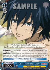 "Ur's Teachings" Gray U waifu card — Weiss Schwarz