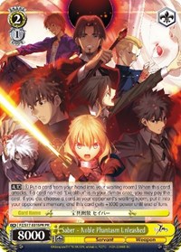 Saber - Noble Phantasm Unleashed (Alternate Art Promo) Promo waifu card — Weiss Schwarz